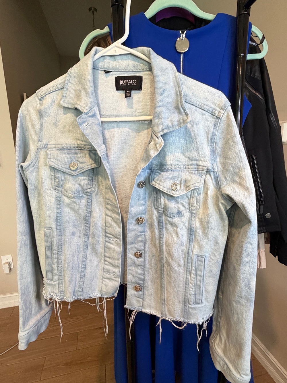 Buffalo David Bitton Light Blue Distressed Denim Jacket